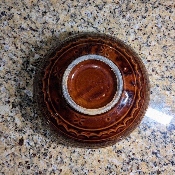 60's Marcrest Daisy Dot Ovenproof Stoneware 10" Bowl - Picture 11 of 11